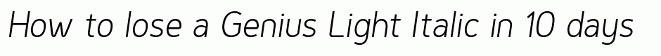 Genius Light Italic