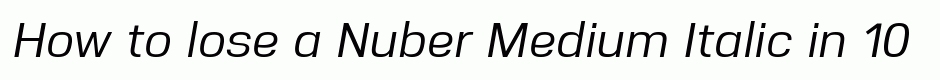 Nuber Medium Italic