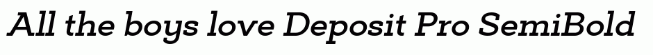 Deposit Pro SemiBold Italic