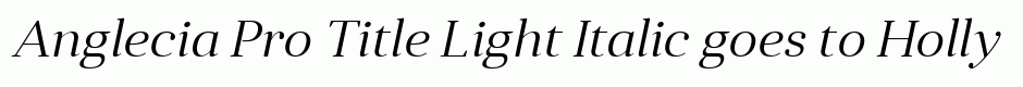 Anglecia Pro Title Light Italic