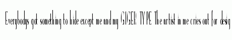GIGER TYPE