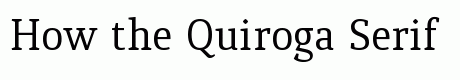 Quiroga Serif Regular