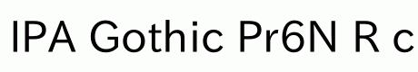 IPA Gothic Pr6N R