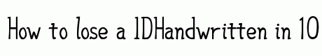 IDHandwritten