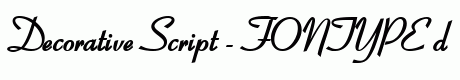 Decorative Script - FONTYPE