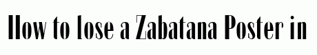 Zabatana Poster