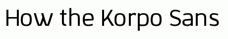Korpo Sans regular