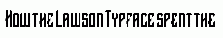 Lawson Typface