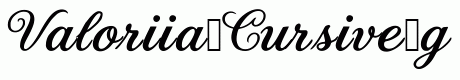 Valoriia Cursive