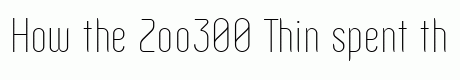 Zoo300 Thin