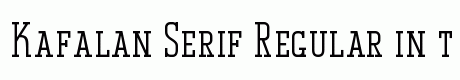 Kafalan Serif Regular