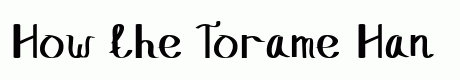 Torame Handwriting Regular