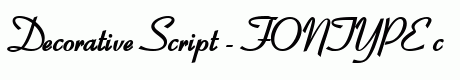 Decorative Script - FONTYPE