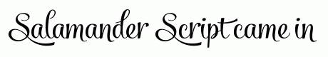 Salamander Script