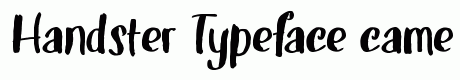 Handster Typeface
