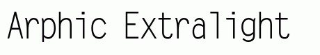 Arphic Extralight