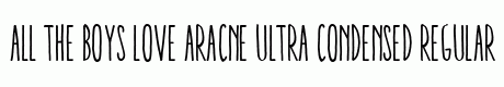 Aracne Ultra Condensed Regular