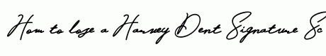 Harvey Dent Signature Script