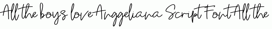 Anggeliana Script Font