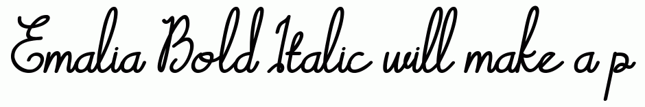 Emalia Bold Italic
