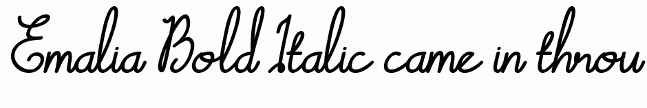 Emalia Bold Italic