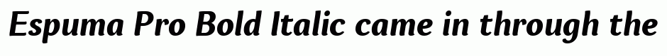 Espuma Pro Bold Italic