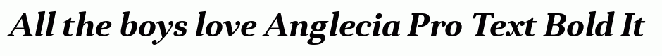Anglecia Pro Text Bold Italic