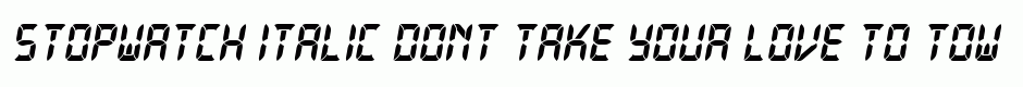 Stopwatch Italic