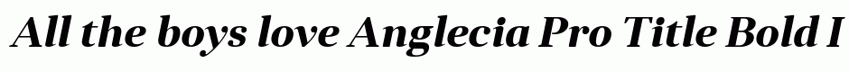 Anglecia Pro Title Bold Italic