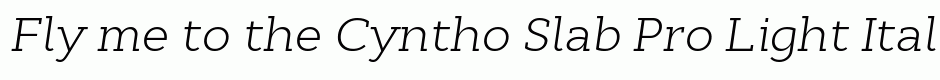 Cyntho Slab Pro Light Italic