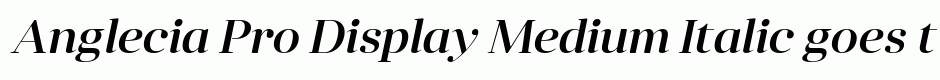 Anglecia Pro Display Medium Italic