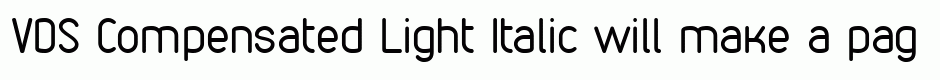 VDS Compensated Light Italic