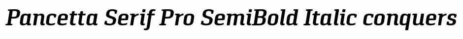 Pancetta Serif Pro SemiBold Italic