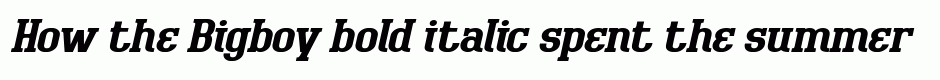Bigboy bold italic