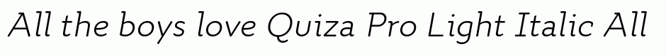 Quiza Pro Light Italic