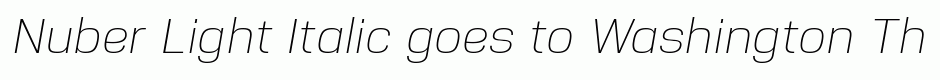 Nuber Light Italic