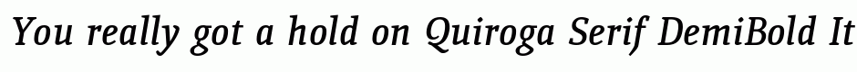 Quiroga Serif DemiBold Italic