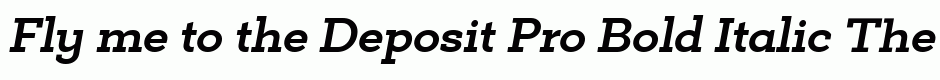 Deposit Pro Bold Italic