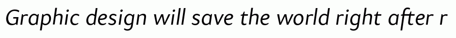 Samo Sans Pro Italic