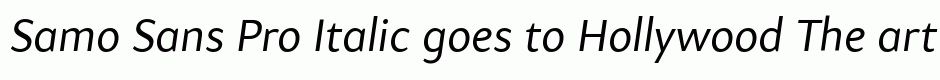 Samo Sans Pro Italic