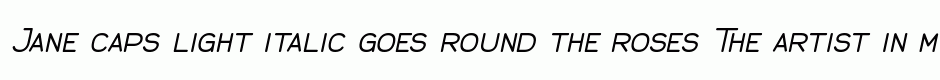 Jane caps light italic