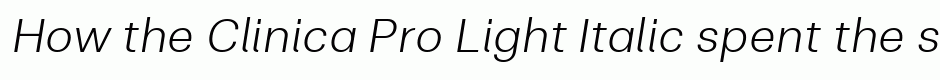 Clinica Pro Light Italic