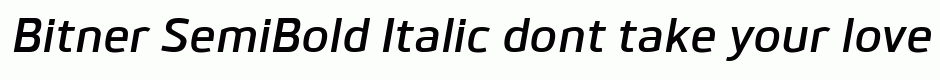 Bitner SemiBold Italic