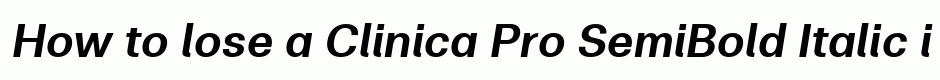 Clinica Pro SemiBold Italic