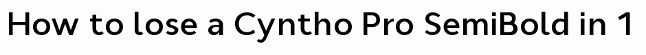 Cyntho Pro SemiBold