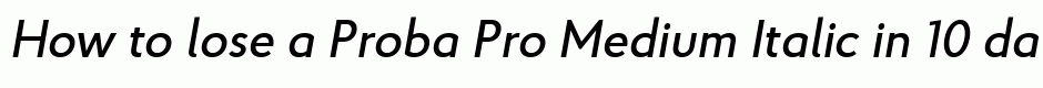 Proba Pro Medium Italic