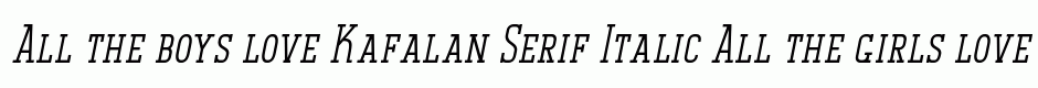 Kafalan Serif Italic
