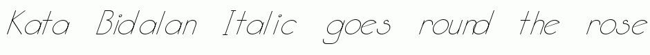Kata Bidalan Italic
