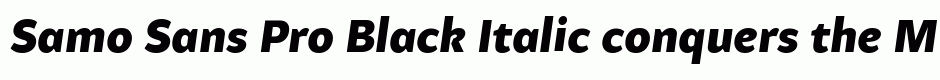 Samo Sans Pro Black Italic