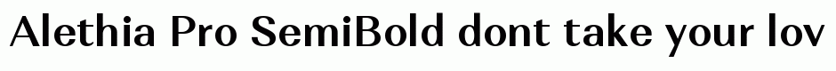 Alethia Pro SemiBold